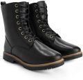 Travelin ' Trysil Dames Veterboots met rits Wol gevoerd Zwart - Zwart