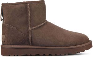 UGG Enkellaarsjes Dames Laarzen Schoenen Suède Classic Mini II Bruin combi