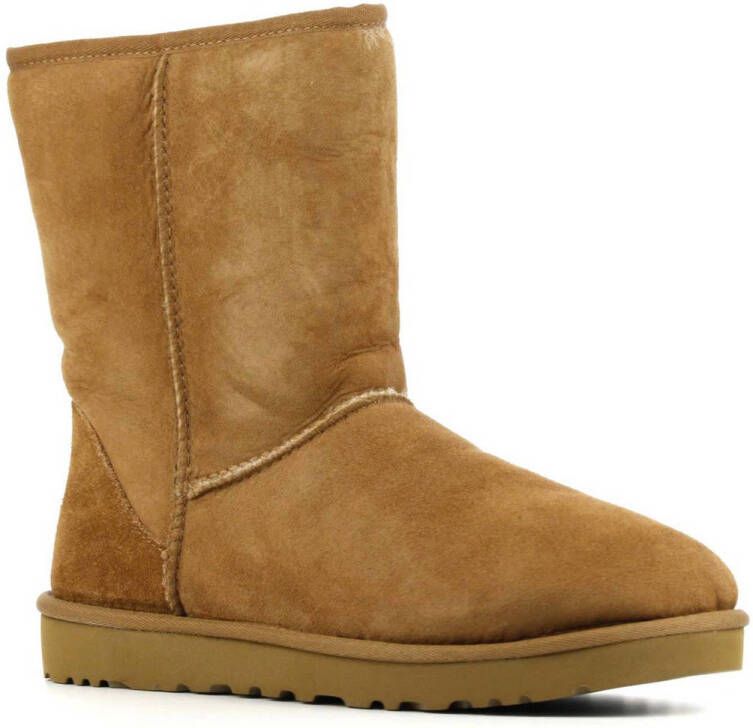 UGG Classic Short suède enkelboots cognac