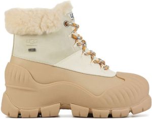 UGG Enkellaarsjes Dames Laarzen Damesschoenen Suède 1134330 Gebroken wit combi
