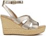 UGG Sandalen Dames Damesschoenen Leer Sleehak hoogte 1125029 Goud - Thumbnail 1