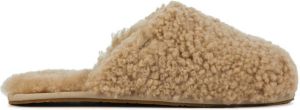 UGG Pantoffels Dames Sloffen Instappers Canvas Harde zool Dichte hiel 1133151 Zand
