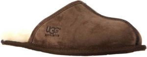 UGG Pantoffels Heren Sloffen Instappers Wol Harde zool Open hiel 1101111 Bruin