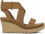 UGG Sandalen Dames Damesschoenen Canvas Sleehak hoogte Ileana ankle Cognac - Thumbnail 1