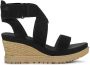 UGG Sandalen Dames Damesschoenen Canvas Sleehak hoogte Ileana ankle Zwart - Thumbnail 1