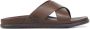 UGG Mannen Leren Effen Slippers Slides 1117476 Bruin - Thumbnail 1