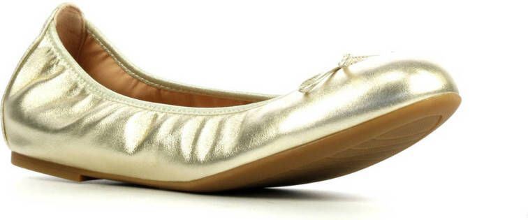 Unisa Ballerina's Dames Damesschoenen Suède Acor met Goud