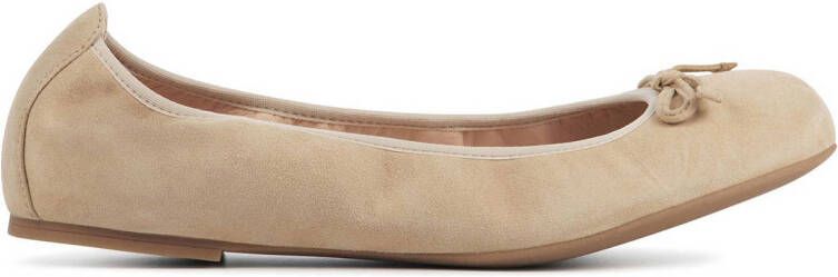 Unisa Ballerina's Dames Damesschoenen Suède Acor sue Beige