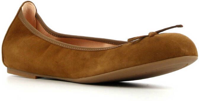 Unisa Ballerina's Dames Damesschoenen Suède Acor sue Cognac