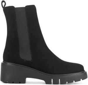 Unisa Chelsea boots Dames Laarzen Damesschoenen Suède Jajun sue Zwart