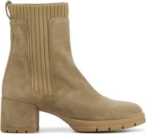 Unisa Enkellaarsjes Dames Laarzen Damesschoenen Suède Jolto Beige