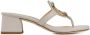 Unisa Slippers Slides Dames Sandalen Kien Blokhak Hoogte 4 cm Gebroken wit - Thumbnail 1