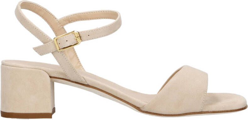Unisa leren sandalettes beige