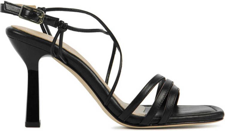 Unisa Sandalen Dames Damesschoenen Leer Blokhak hoogte 8 cm Snob Zwart -  Schoenen.nl