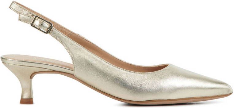 Unisa leren slingback pumps goud