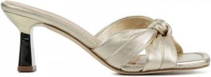 Unisa Slippers Slides Dames Damesschoenen Muir met Kitten heel Hoogte 6 cm Goud