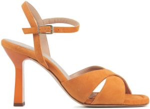 Unisa Sandalen Dames Damesschoenen Suède Naaldhak hoogte 8 cm Solce Oranje