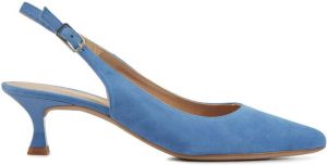 Unisa Sandalen Dames Damesschoenen Leer Blokhak hoogte 5 cm Jamal Blauw
