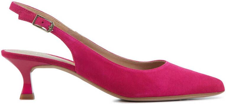 Unisa suède slingback pumps roze