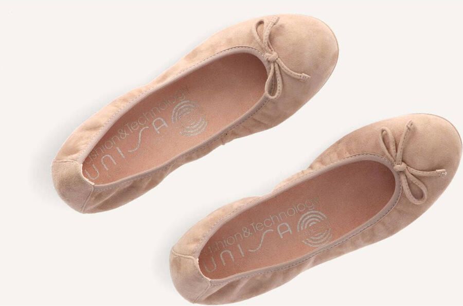 UNISA Ballerina Dames Acor Suède Beige - Foto 4