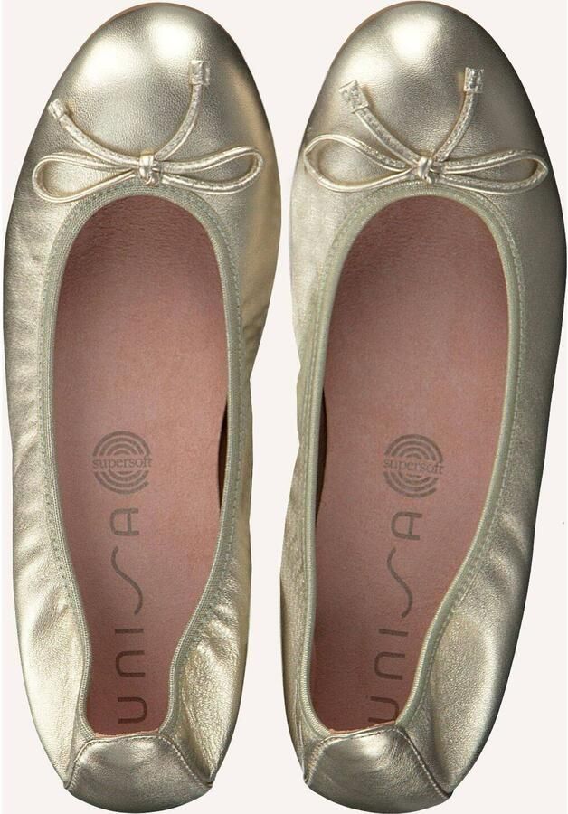 UNISA Ballerina Dames Acor Leer Goud - Foto 3