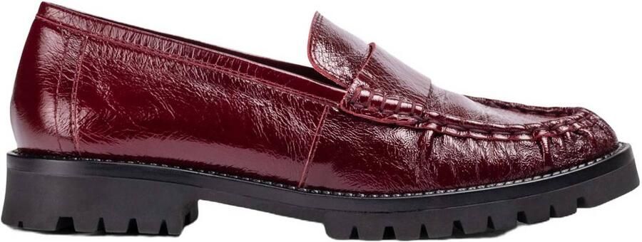 Unisa Fijo Ver lakleren loafers met profielzool bordeaux - Foto 6