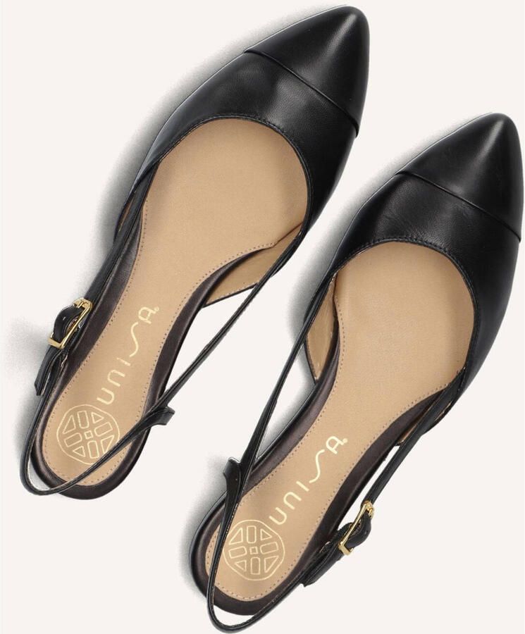 UNISA Slingbacks Dames Ashley Leer Zwart - Foto 2