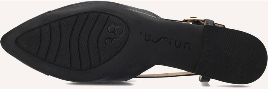 UNISA Slingbacks Dames Ashley Leer Zwart - Foto 3
