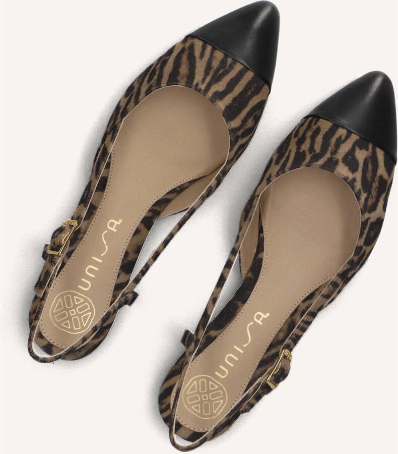 UNISA Slingbacks Dames Asley Leer Bruin - Foto 3