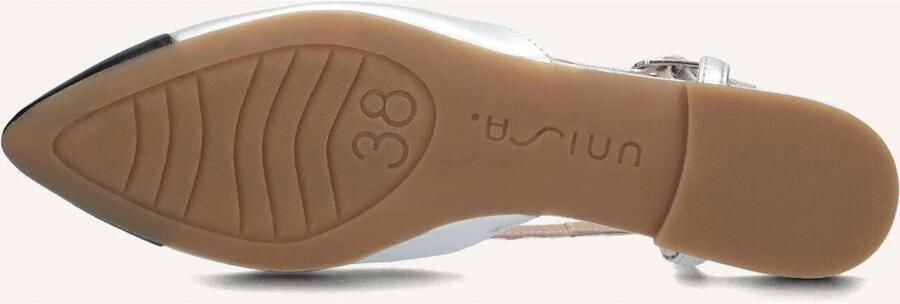 UNISA Slingbacks Dames Asley Leer Zilver - Foto 4