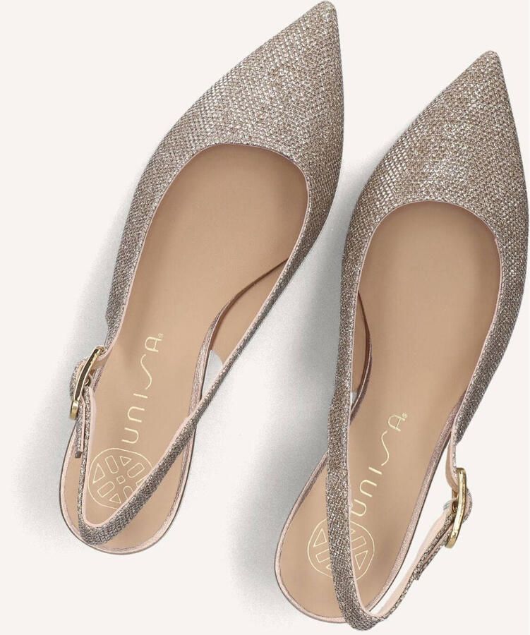 UNISA Slingbacks Dames Ibon Textiel Goudkleurig - Foto 6