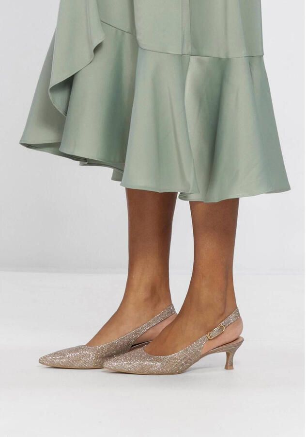 UNISA Slingbacks Dames Ibon Textiel Goudkleurig - Foto 5