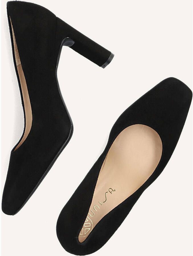 Unisa Pumps Stiletto Dames Damesschoenen Suède Blokhak hoogte 8 cm Waba Zwart - Foto 3