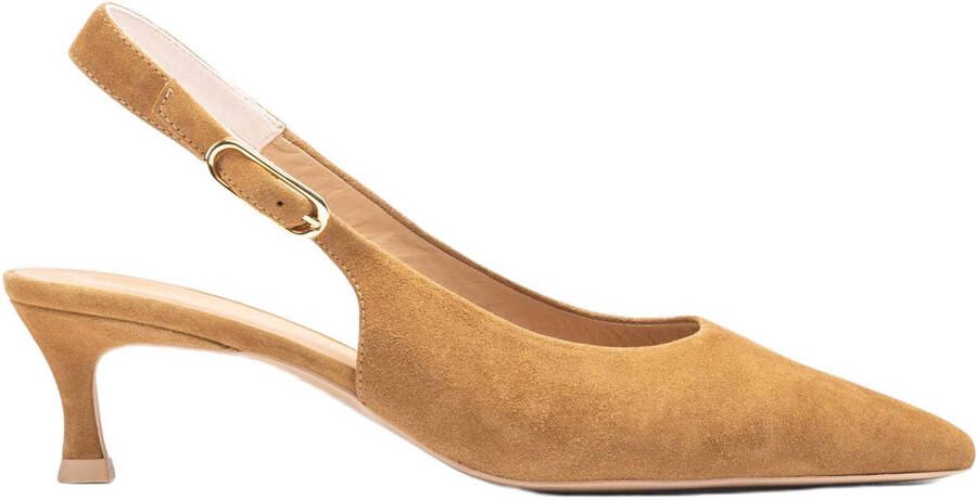 Unisa Ibon 26 suède slingback pumps cognac