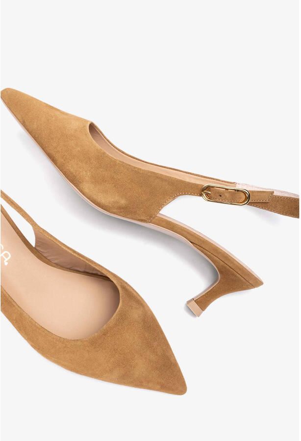 Unisa Ibon 26 suède slingback pumps cognac - Foto 3