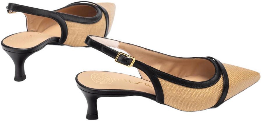 Unisa Ileso_Rn_Nto slingback pumps beige zwart - Foto 3