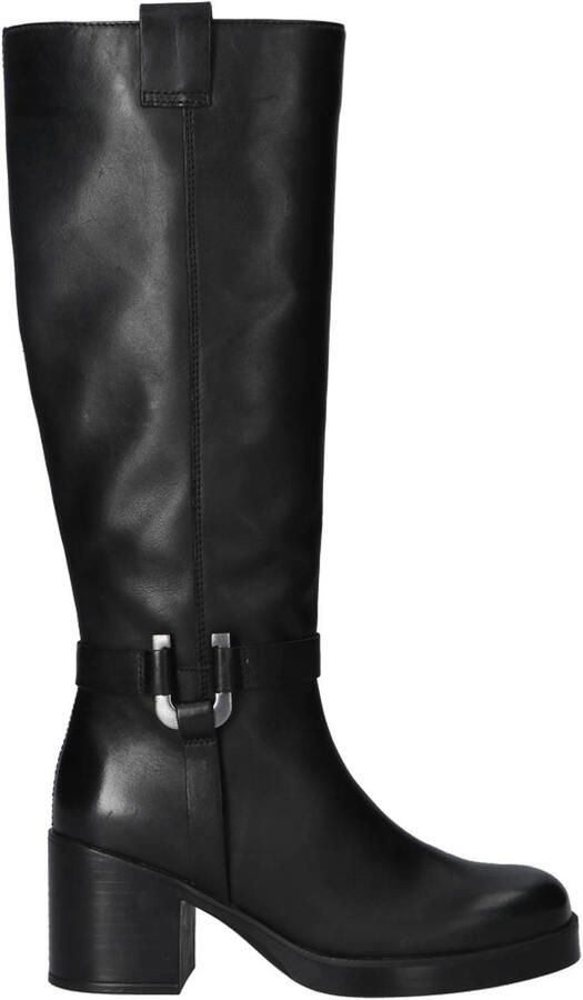 Unisa Jinso_STT leren hoge laarzen zwart