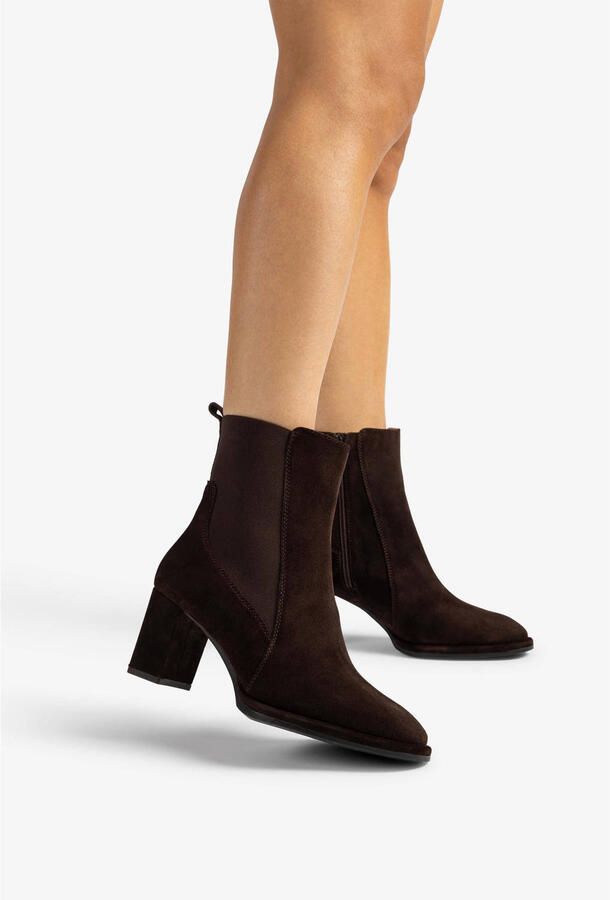 Unisa Luanco suède enkellaarzen bruin - Foto 3