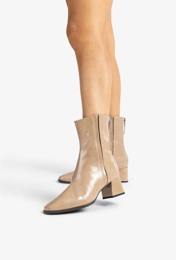 Unisa Lucas lakleren enkellaarzen beige - Foto 3