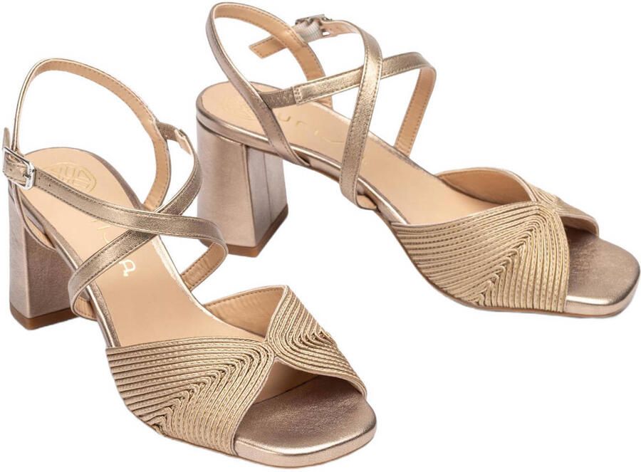 Unisa Maxin_Sou leren sandalettes brons - Foto 3