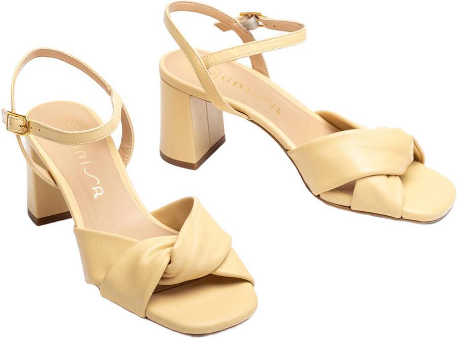 UNISA Sandalen met Hak Dames Medway Maat: 39 Materiaal: Leer Kleur: Butter yellow - Foto 7