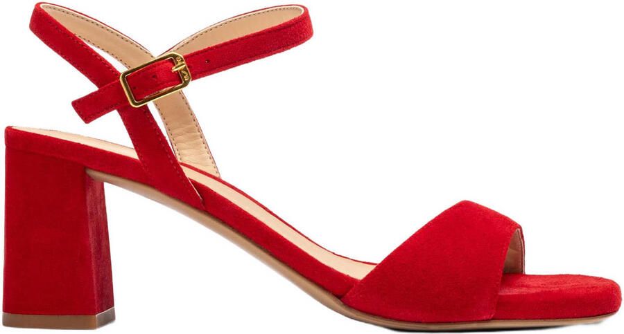 Unisa Moraty_26_KS suède sandalettes rood