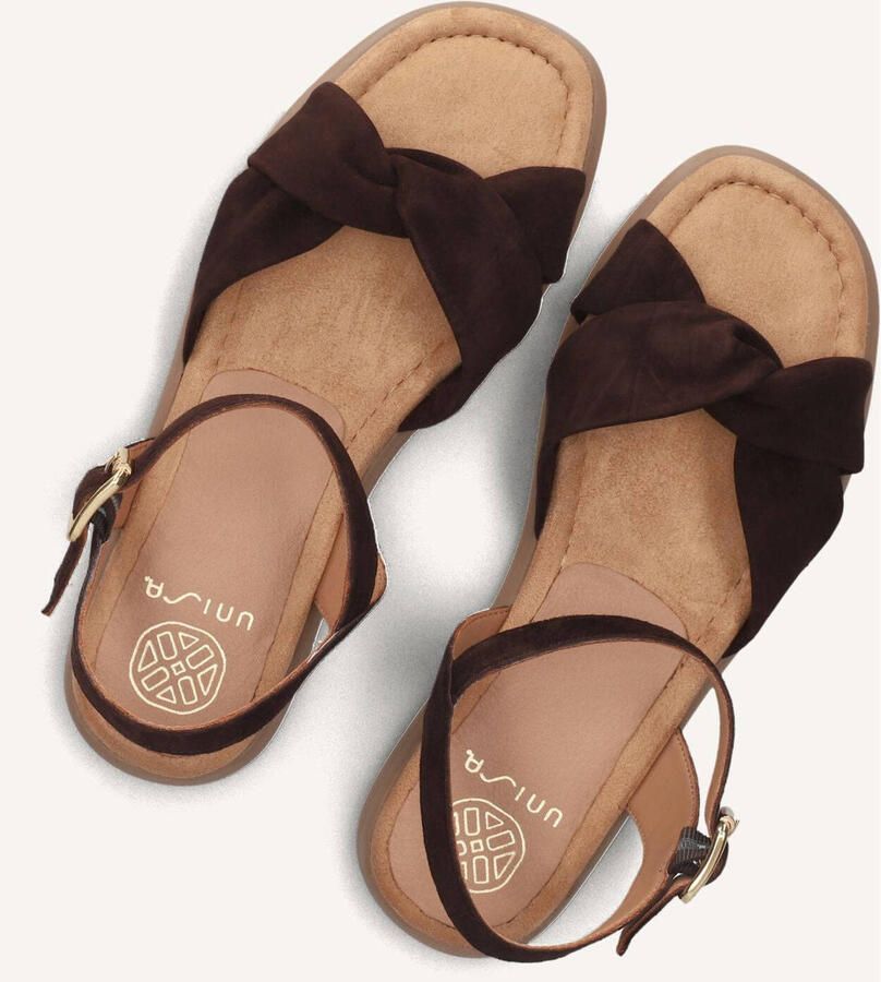 Unisa Dames Platte sandalen Cambel Bruin Suède Platte zool - Foto 6