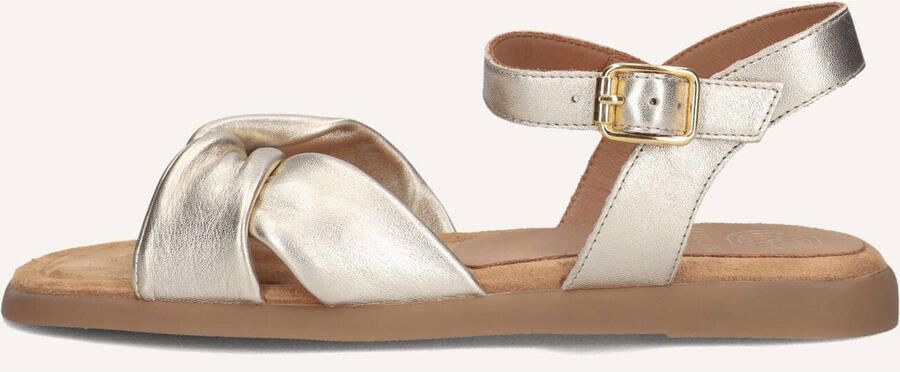 Unisa Dames Platte sandalen Cambel Goudkleurig Leer Platte zool - Foto 5