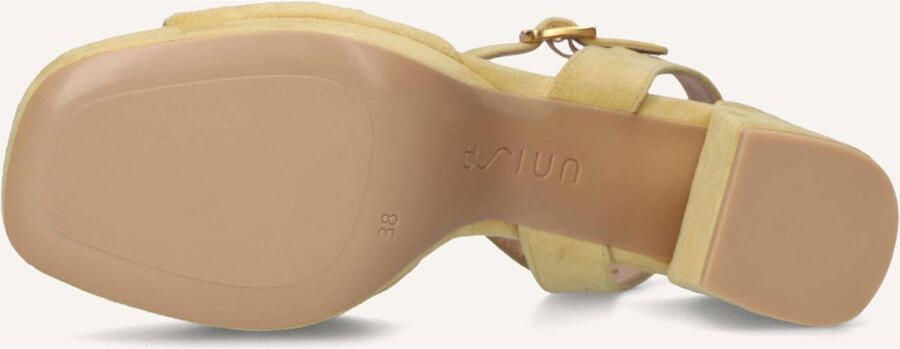 UNISA Sandalen met Hak Dames Ney Suède Butter yellow