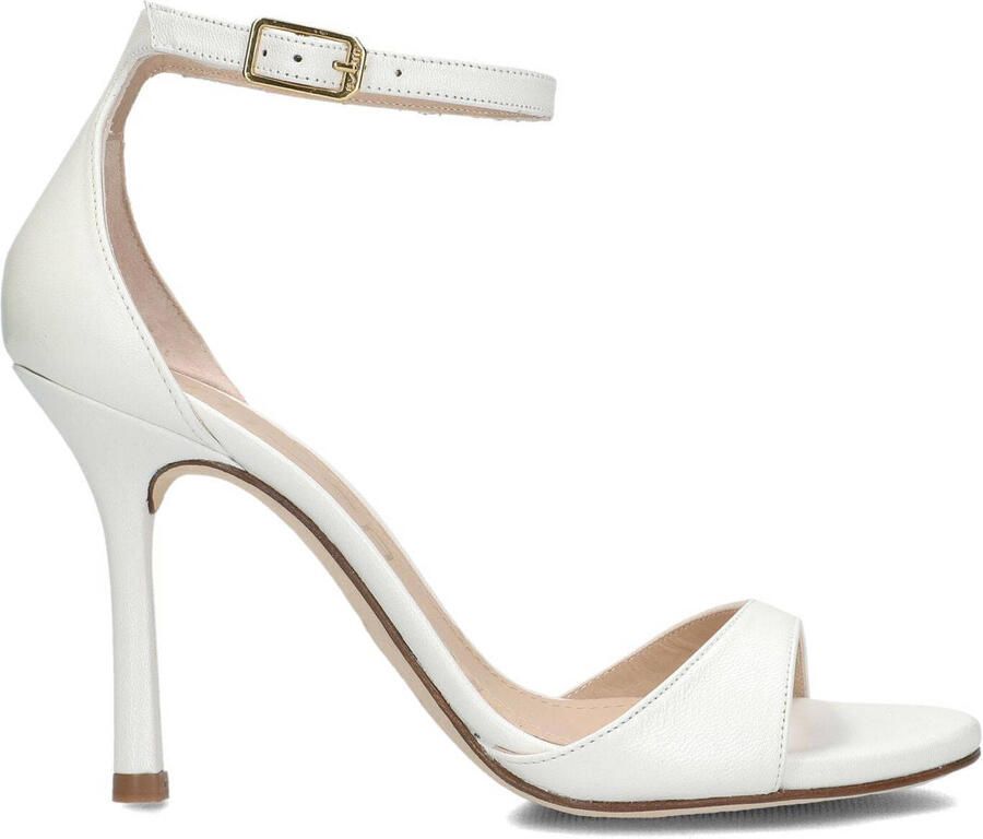 Unisa Sandalen Dames Damesschoenen Leer Blokhak hoogte 8 cm Yasu bride Wit