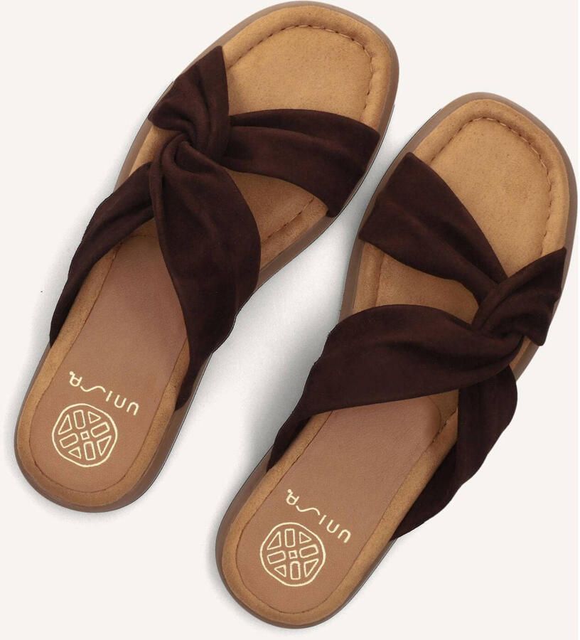 UNISA Teenslippers Dames Camby Suèdelook Bruin - Foto 6