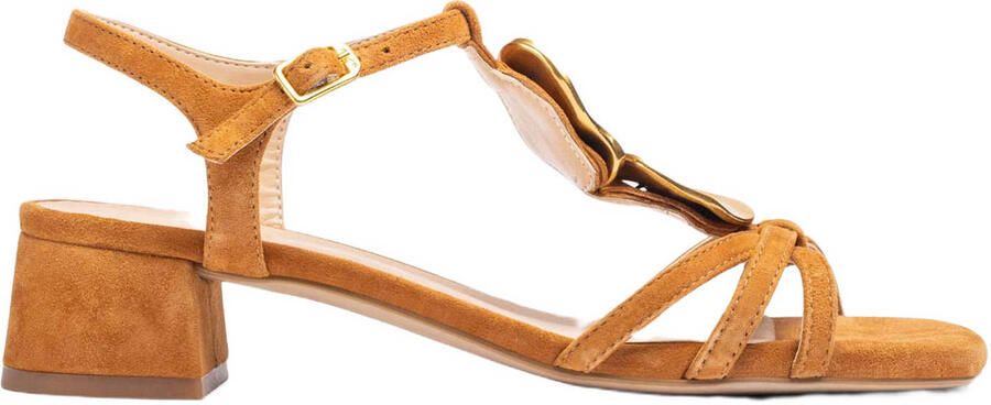 Unisa suède sandalettes cognac
