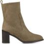 Unisa Enkellaarsjes Dames Laarzen Damesschoenen Suède Until Taupe - Thumbnail 2