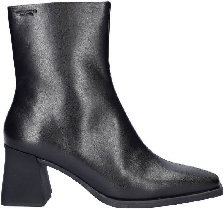 Vagabond Hedda leren enkellaarzen zwart